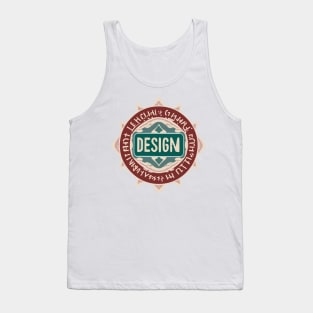 a vintage-style t-shirt with retro typography and graphics. Use distressed textures and warm, , tipseason, nostalgic colors to evoke a sense of the past Tank Top